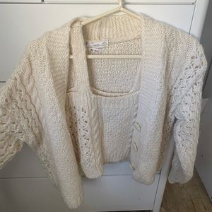 Wool blend twin-set